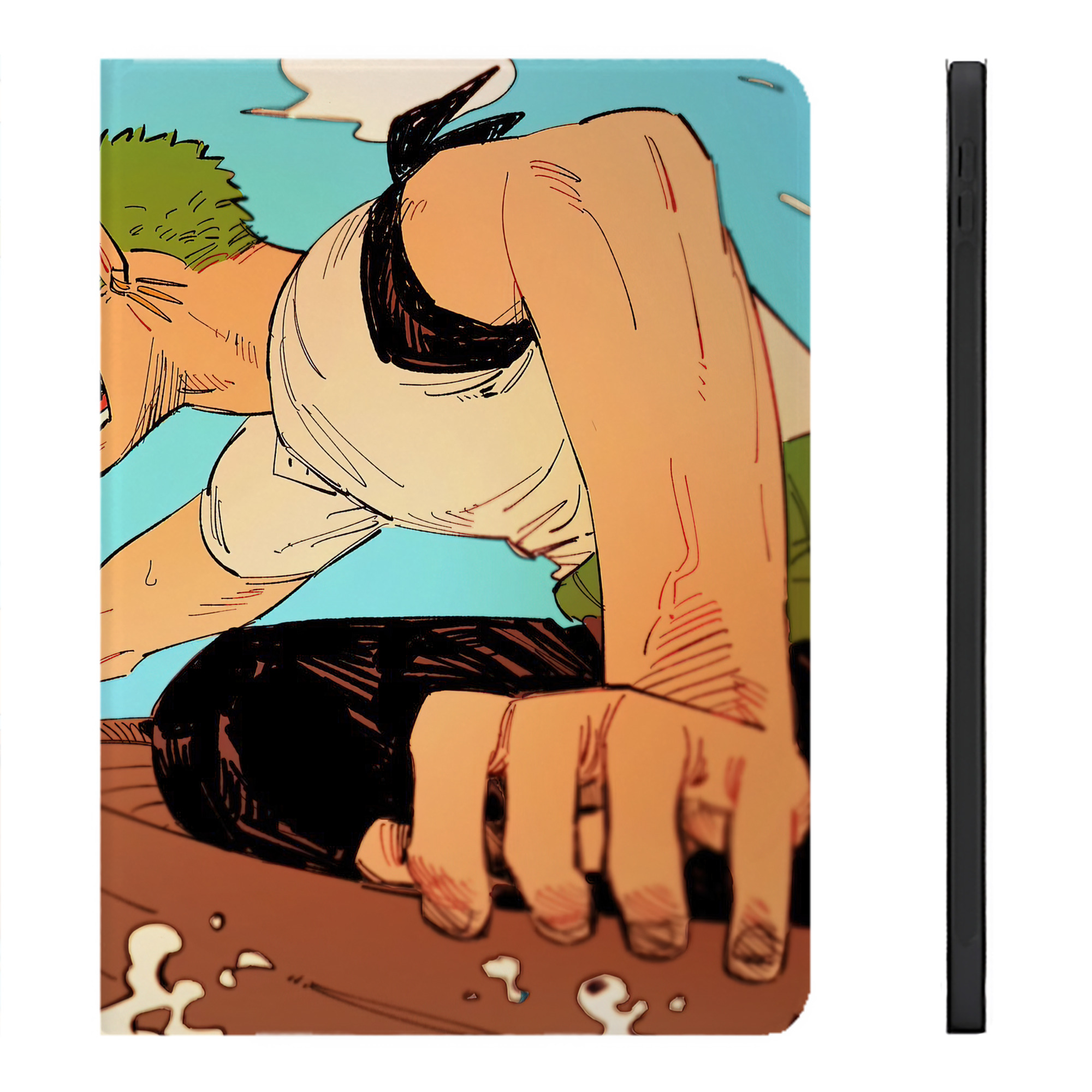 （画像用） ワンピース ONE PIECE IPadケース ペンホルダー付き ブックスタイルデザイン